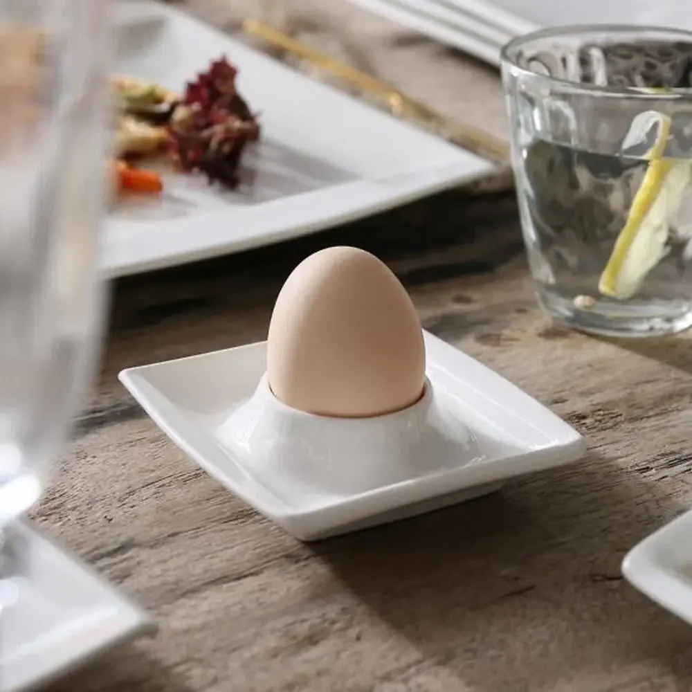 Blance White Porcelain Egg Cup, Set of 5